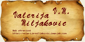 Valerija Miljaković vizit kartica